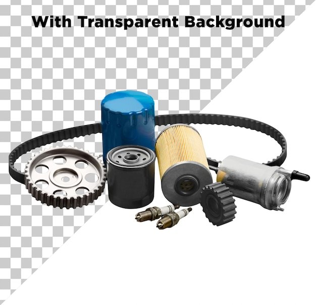 engine auto parts of car png psd isolated on transparent background