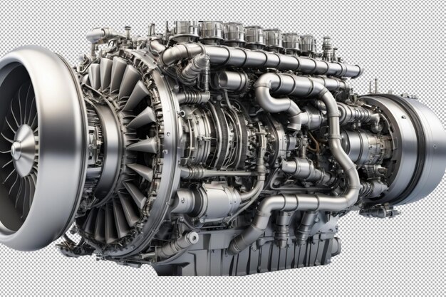 engine isolated on whitevisually appealing 3d image of jet parts on 1