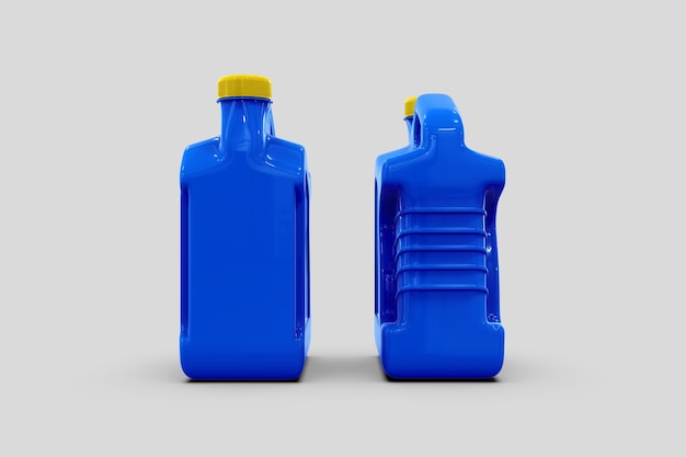 PSD mockup di imballaggio della bottiglia di plastica dell'olio motore