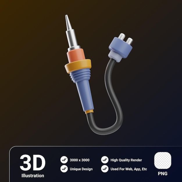 PSD engineering object solderen 3d illustratie