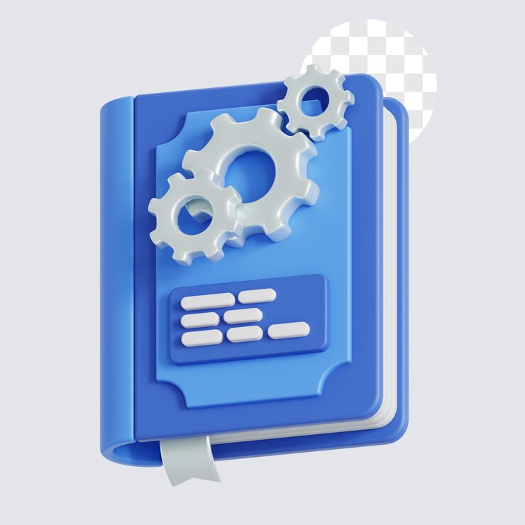 PSD engineering study book 3d icon