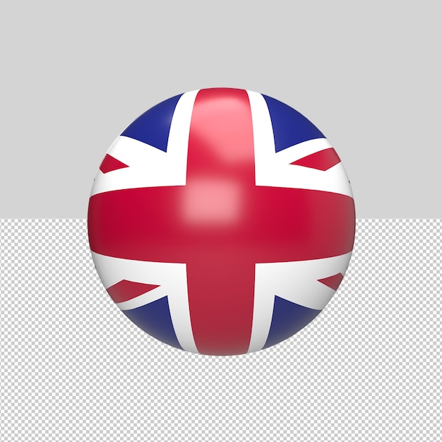 Флаг англии в сфере 3d рендеринга