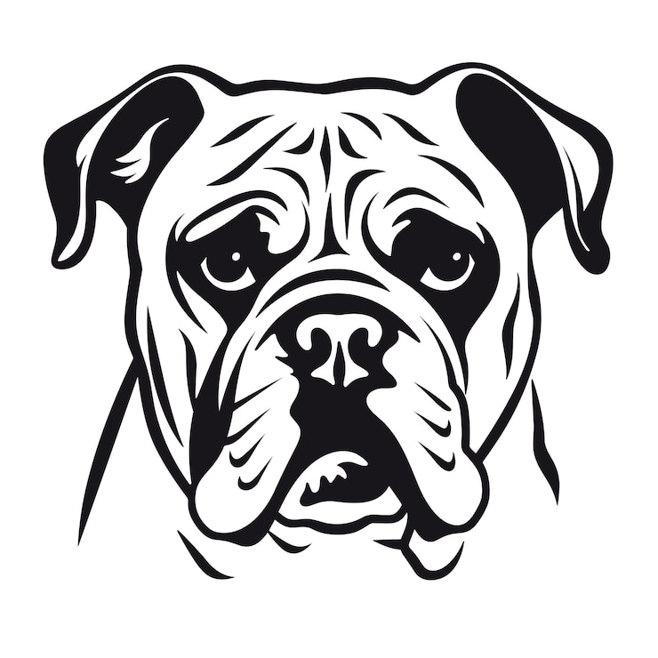 PSD イギリス ブルドッグ 犬 ペット 動物 世界 毛皮の友 ベクトル グラフィック イラスト