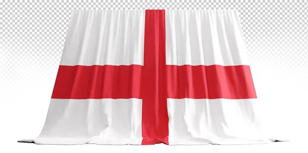 English flag curtain in 3d rendering celebrating english heritage