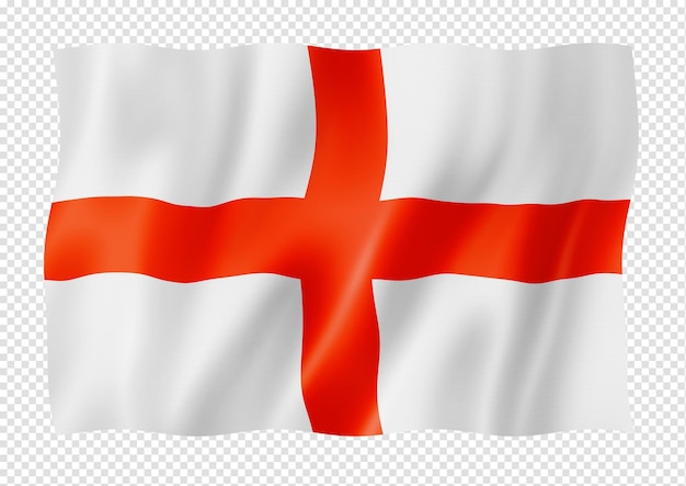 English flag isolated on white