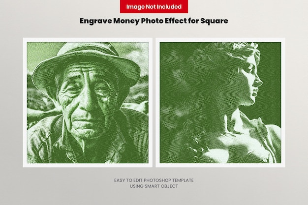 Engrave Money hoto Effect for Square