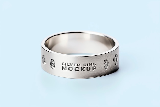 PSD engraved ring in studio mockup