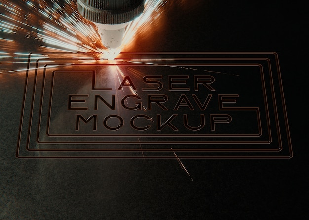 PSD engraving laser on metal surface