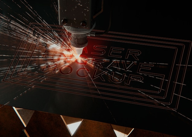 Engraving laser on metal surface