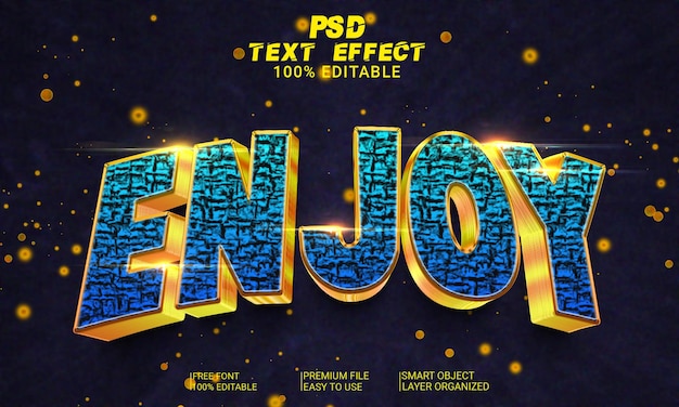 Enjoy 3D Text Effect PSD File