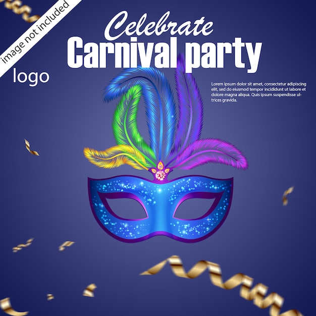 enjoying carnival party day poster and banner design