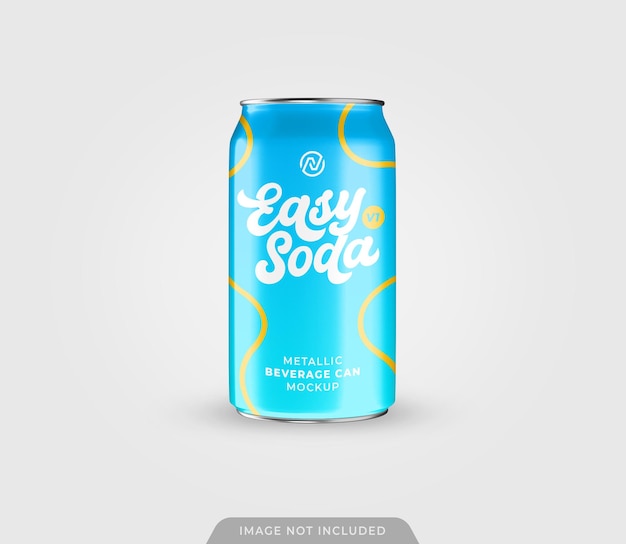 PSD enkele drank kan mockup