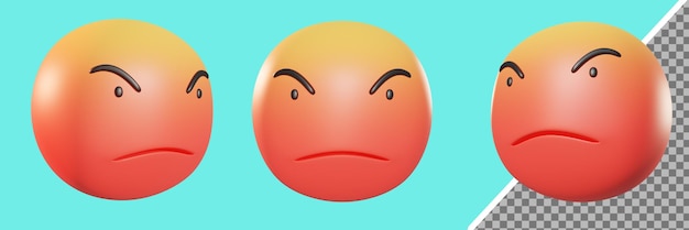 Enraged Face Emoji 3d Render 3d Illustration