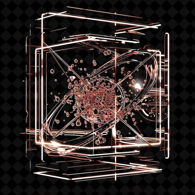 PSD entanglement gate with quantum correlation and rose gold ent png y2k shape neon color collection