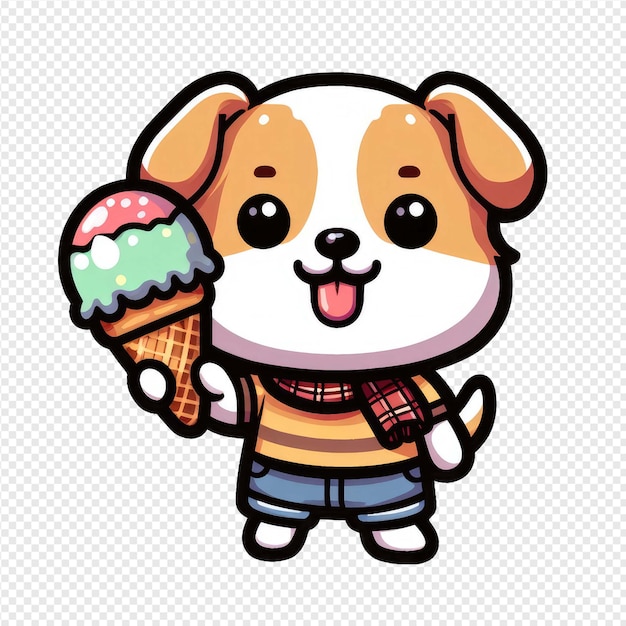 Enthusiastic pup png sticker