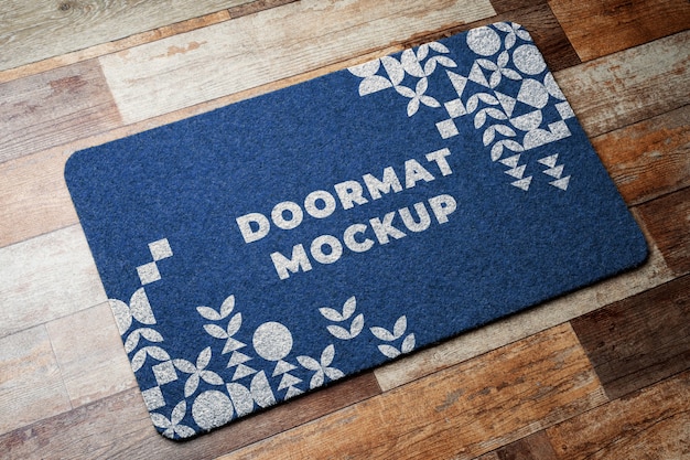 PSD entrance doormat mockup