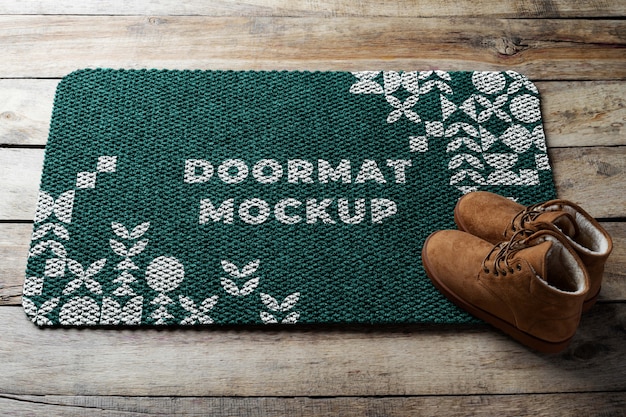 PSD entrance doormat mockup