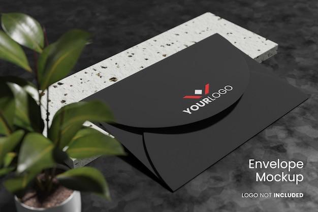 Envelop logo mockup psd