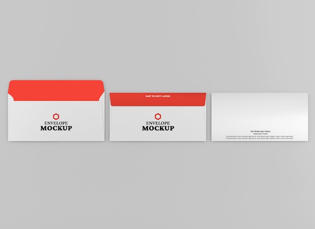 Envelop mockup ontwerp geïsoleerd