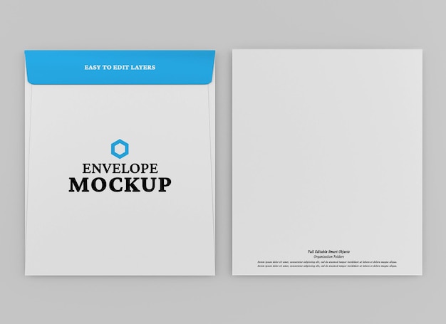 Envelop mockup ontwerp geïsoleerd