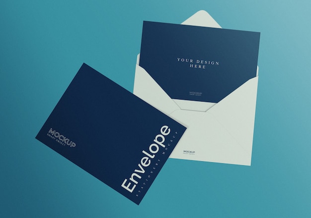 Envelop mockup ontwerpsjabloon