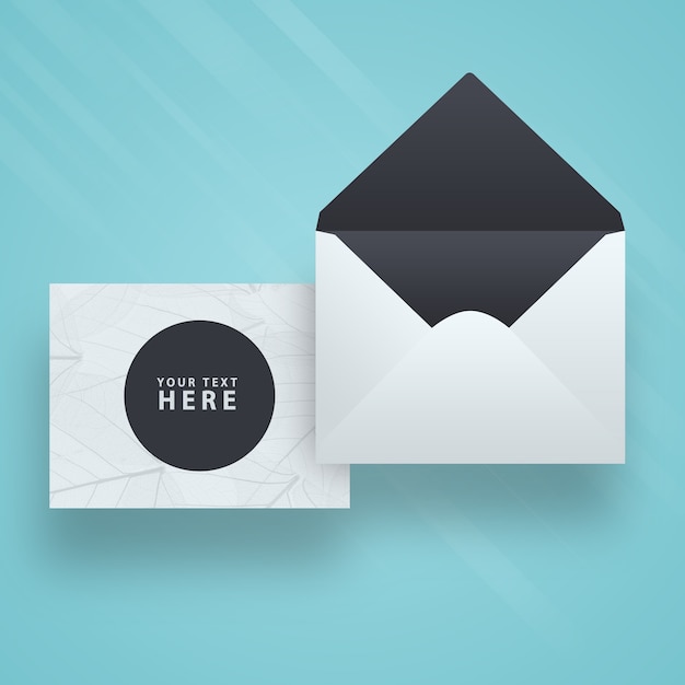 Envelope and card mockup