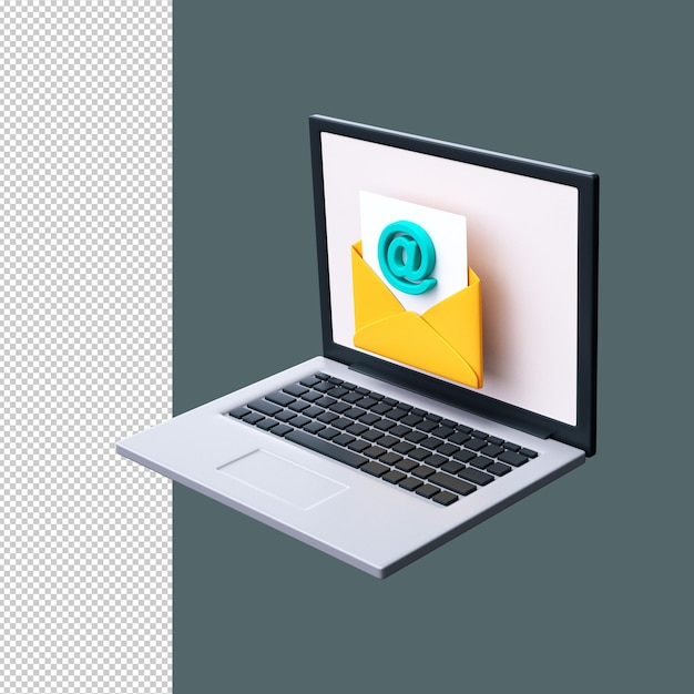 PSD envelope and email 3d icon