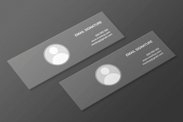 Envelope email signature invitation card mockup