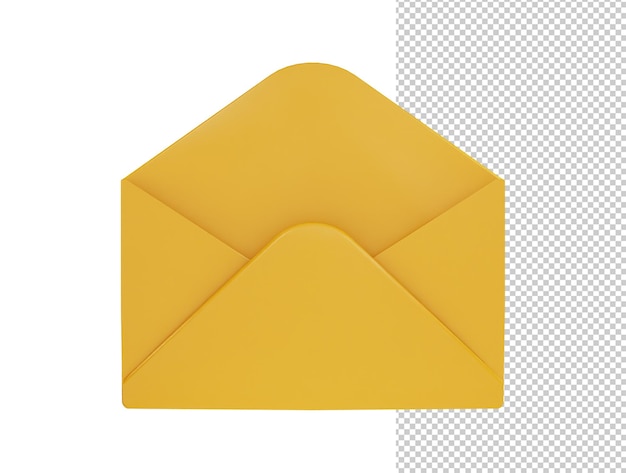 Envelope icon 3d rendering vector illustration