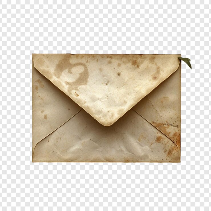 PSD envelope isolated on transparent background
