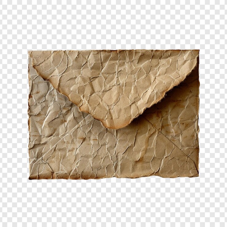 PSD envelope isolated on transparent background
