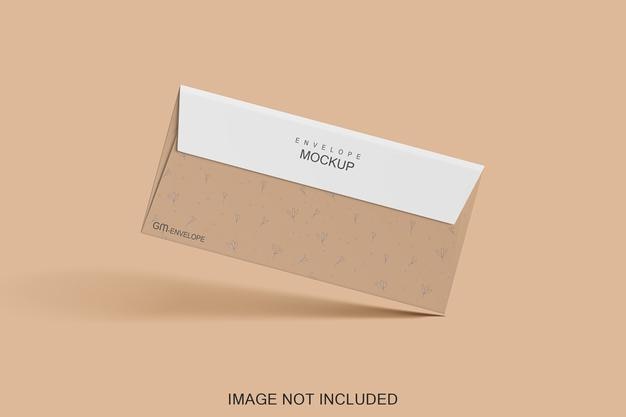 Envelope mockup design isolated