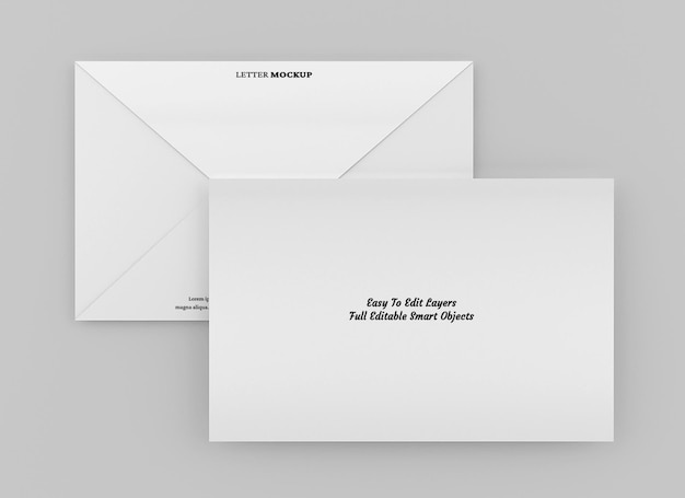 Envelope mockup design isolated