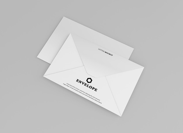 Envelope mockup design isolated