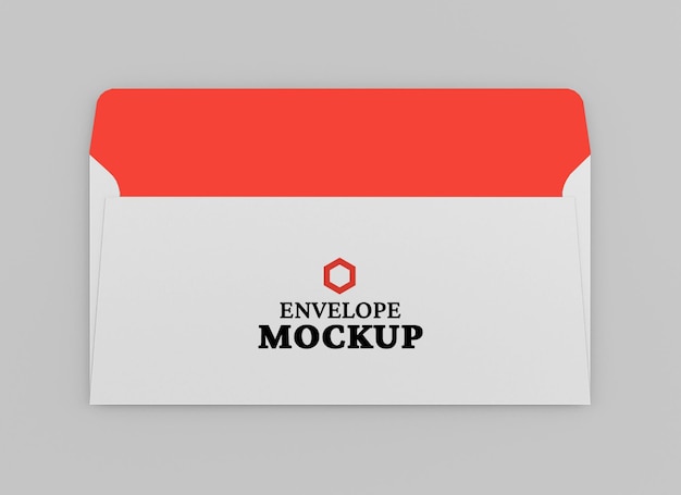 Envelope mockup design isolated