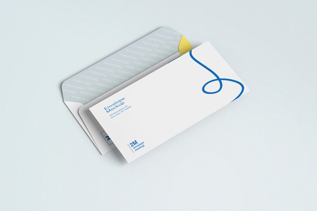 Envelope mockup design rendering