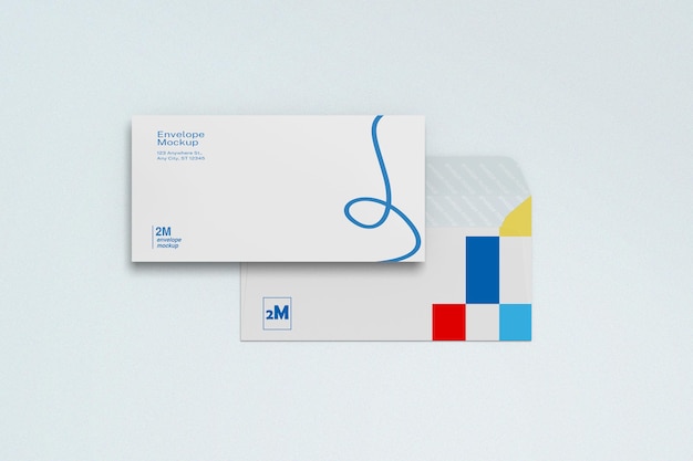 PSD envelope mockup design rendering