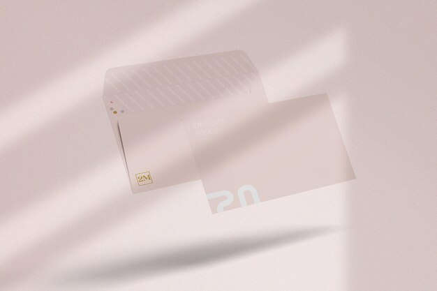 Envelope mockup design rendering