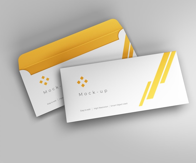 PSD envelope mockup perspective view