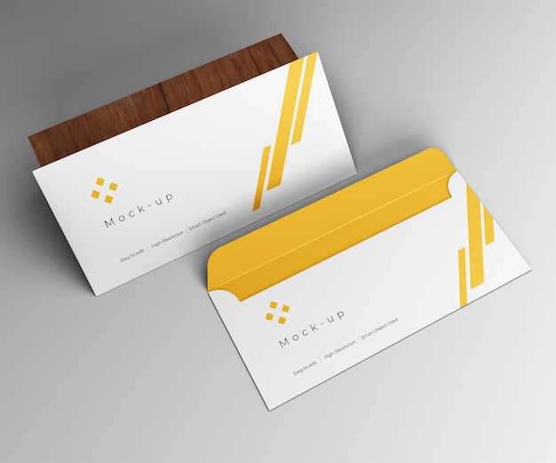 Envelope mockup perspective view