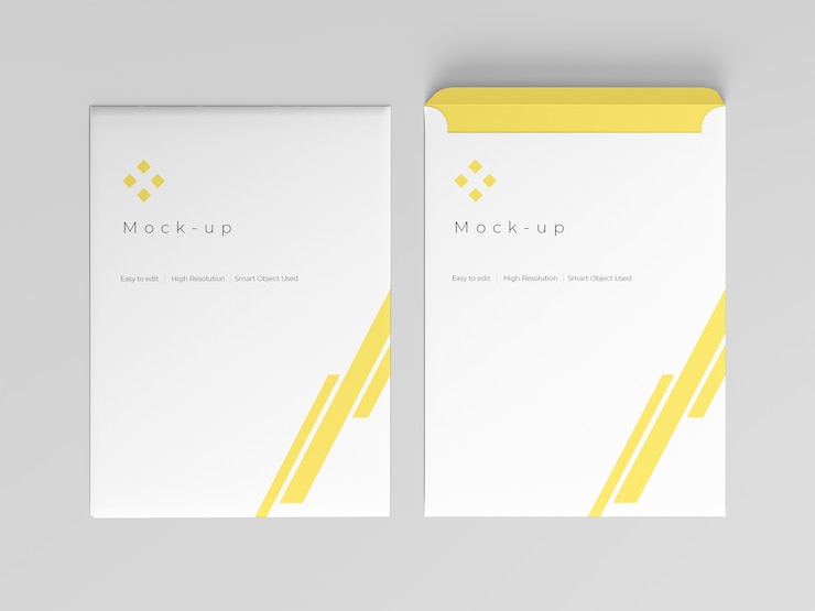  Envelope mockup top view template