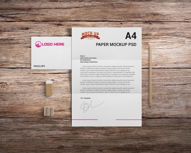 PSD envelope mockup