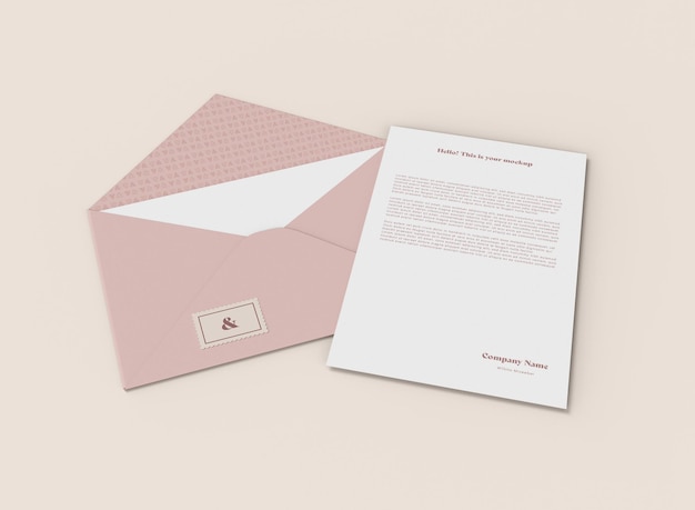 PSD envelope mockup