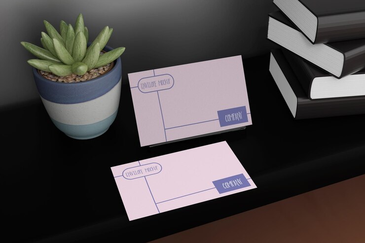 PSD 空の封筒裏面現実的なモックアップテンプレート
