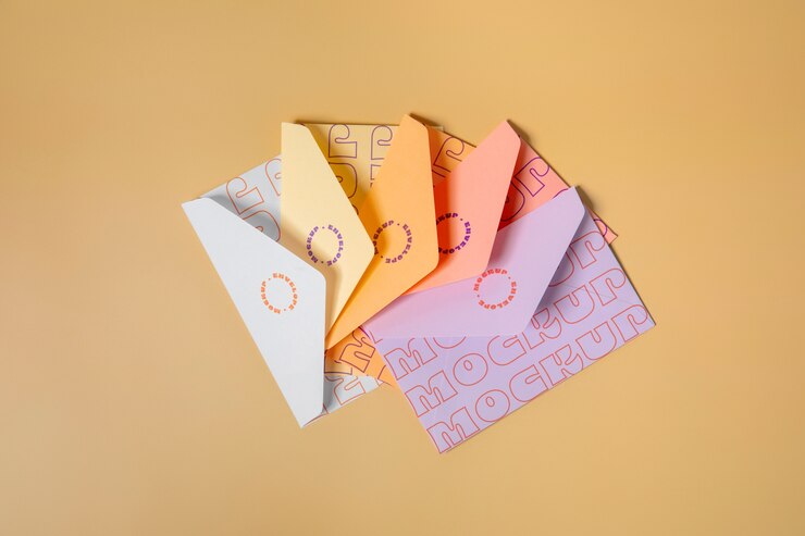 PSD envelope paper mockup