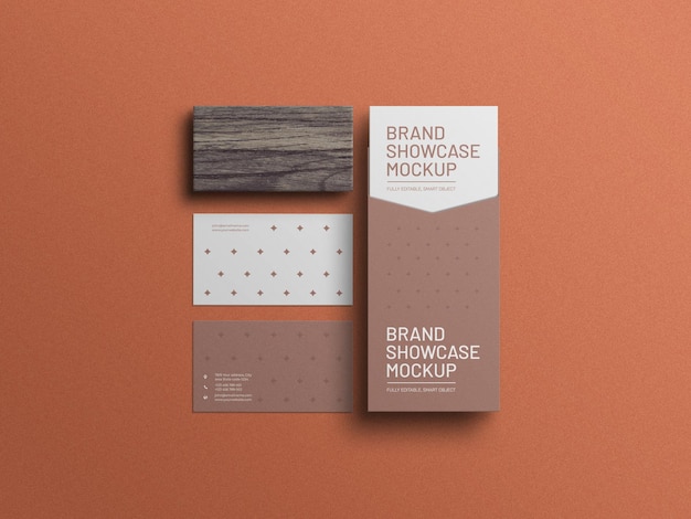 PSD envelope with business card mockup