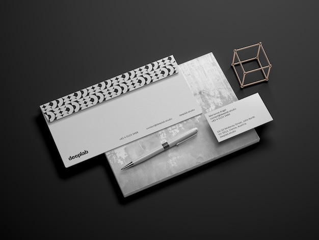 Envelope with business card