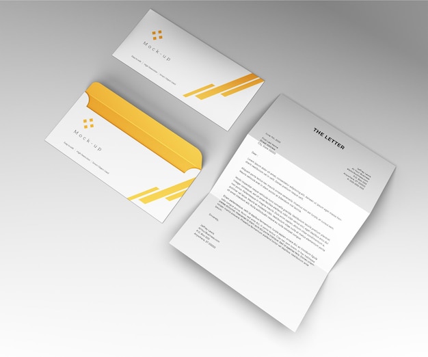 Envelope with letter mockup