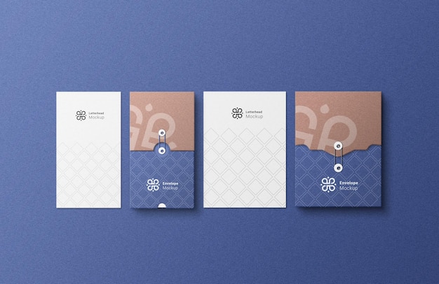 Envelope with letterhead mockups