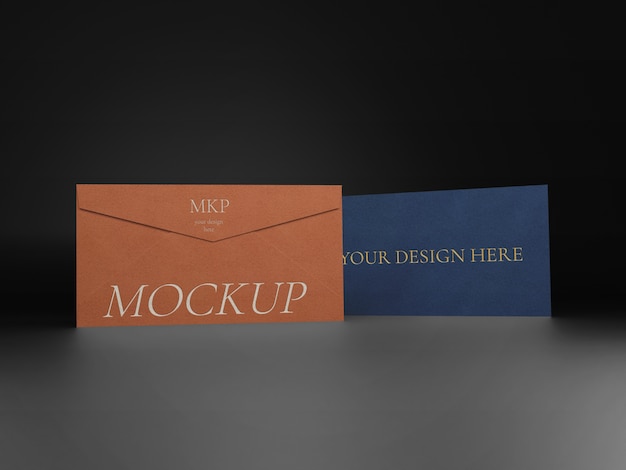 PSD envelope with logo mockup design